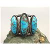 Image 2 : Vintage 3 Stone Turquoise Bracelet