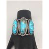 Image 7 : Vintage 3 Stone Turquoise Bracelet