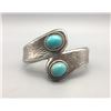 Image 1 : Unique 2 Turquoise Stone Cast Bracelet