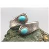 Image 2 : Unique 2 Turquoise Stone Cast Bracelet