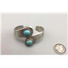 Image 3 : Unique 2 Turquoise Stone Cast Bracelet