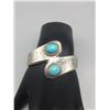 Image 8 : Unique 2 Turquoise Stone Cast Bracelet