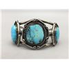 Image 1 : Vintage 3 Stone Turquoise Bracelet