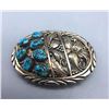 Image 2 : 7 Stone Turquoise and Gold Belt Buckle