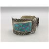 Image 1 : Turquoise Fish Scale Inlay Watch Cuff