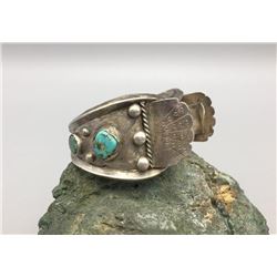 Vintage Turquoise and Sterling Silver Bracelet