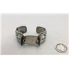 Image 2 : Vintage Turquoise and Coral Chip Inlay Watch Bracelet