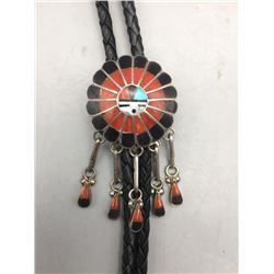 Zuni Inlay Bolo Tie