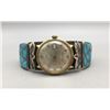 Image 2 : Turquoise Fish Scale Inlay Watch Cuff