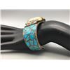 Image 9 : Turquoise Fish Scale Inlay Watch Cuff