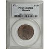 Image 1 : 1723 1/2P Hibernia Halfpenny MS65 Red and Brown PCGS. 