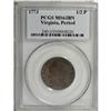 Image 1 : 1773 1/2P Virginia Halfpenny, Period MS63 Brown PCGS. 
