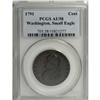 Image 1 : 1791 1C Washington Small Eagle Cent AU58 PCGS. Baker-1 