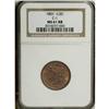 Image 1 : 1851 1/2 C MS61 Red and Brown NGC. C-1, B-1, R.1. The 