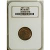 Image 1 : 1851 1/2 C MS65 Red and Brown NGC. C-1, B-1, R.1. Medi 