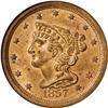 Image 1 : 1857 1/2 C MS64 Red NGC. C-1, B-1, R.2. The final date 