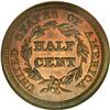 Image 2 : 1850 1/2 C PR64 Red and Brown NGC. C-1, B-1, Low R.7 a 