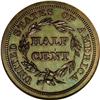 Image 2 : 1857 1/2 C PR65 Brown NGC. C-1, B-2, R.4. The letters 