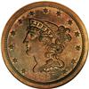 Image 1 : 1857 1/2 C PR65 Red and Brown NGC. C-1, B-2, R.4. Ex: 