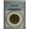 Image 3 : 1794 1C Head of 1794 AU55 PCGS. S-44, High R.1. Cracks 