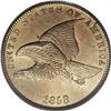 Image 1 : 1858 1C Small Letters MS65 PCGS. High Leaves, Closed E 