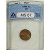Image 1 : 1864 1C Copper-Nickel MS67 ANACS. Boldly struck with v 