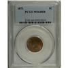 Image 1 : 1871 1C MS64 Red and Brown PCGS. The predominantly vio 