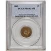 Image 1 : 1863 1C PR64 Cameo PCGS. The surfaces have rich mahoga 