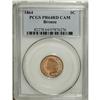 Image 3 : 1864 1C Bronze No L PR64 Red Cameo PCGS. A well struck 