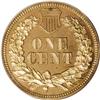 Image 2 : 1866 1C PR65 Red Cameo PCGS. Orange-gold fields surrou 