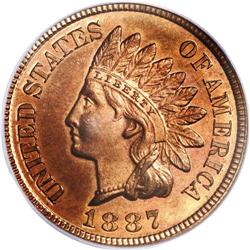 1887 1C PR65 Red PCGS.