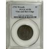 Image 3 : 1793 1C Wreath Cent--Vine and Bars--AU50 PCGS. S-8, B- 