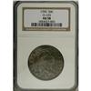 Image 3 : 1795 50C 2 Leaves AU58 NGC. O-103, R.5. The wreath has 