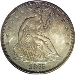1865 50C MS66 PCGS. The 1865 half dollar started out w 