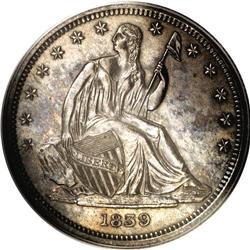 1839 50C No Drapery PR64 PCGS. Proof examples of the 1 