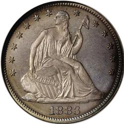 1883 50C PR68 NGC. Proof 1883 Seated half dollars, wit 