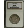 Image 3 : 1897-S 50C MS68 NGC. The 1897-S is well known as a sca 