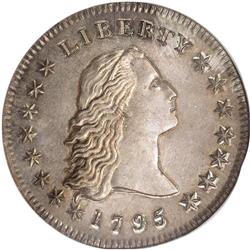 1795 S$1 Flowing Hair, Two Leaves MS64 Prooflike NGC. 