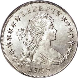 1795 S$1 Draped Bust, Centered MS65 PCGS. B-15, BB-52. 
