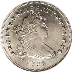 1795 S$1 Draped Bust, Off Center MS61 NGC. B-14, BB-51 