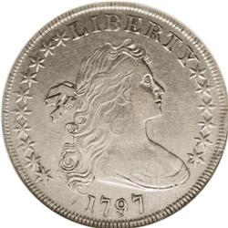 1797 S$1 10x6 Stars AU50 NGC.