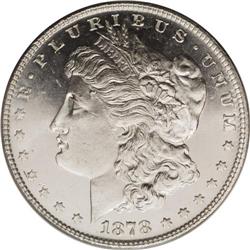 1878 7/8TF S$1 Strong MS65 Deep Mirror Prooflike PCGS. 