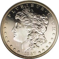 1887 S$1 PR67 Cameo NGC. 