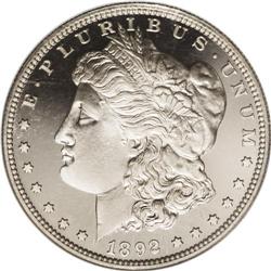 1892 S$1 PR67 S Cameo NGC. Many proof dollars dated 1 