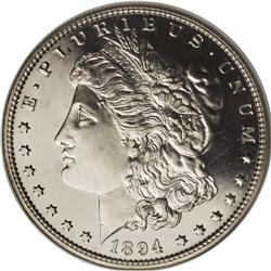 1894 S$1 PR67 Cameo NGC. The tiny mintage of only 110, 