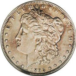 1895 S$1 PR55--Polished--ANACS. AU55 Details. Q. David 