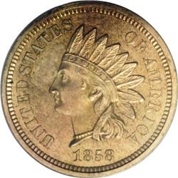 1858 P1C Indian Cent, Judd-211, Pollock-255, 262, R.4,