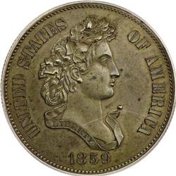 1859 P50C Half Dollar, Judd-238, Pollock-294, R.5, PR6 