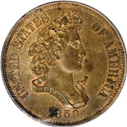 1859 P50C Half Dollar, Judd-242, Pollock-298, R.5, PR6