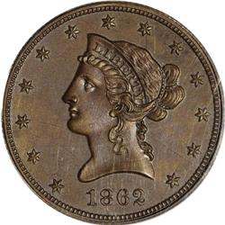 1862 $10 Ten Dollar, Judd-297, Pollock-355, Low R.6, P